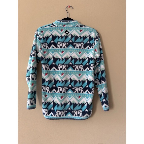 Youth Fairbanks Pullover in White & Teal by Southern Marsh Youth Size Large EUC - Picture 2 of 16